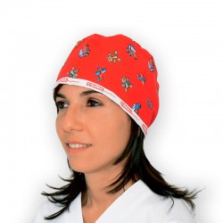 RED SURGICAL CAP